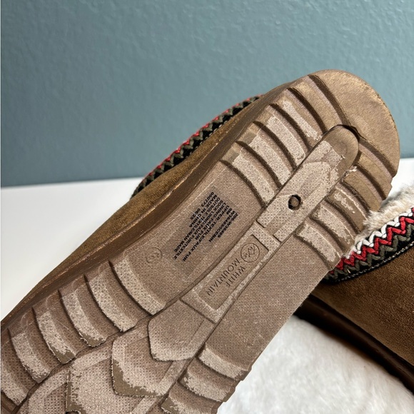 White Mountain Icebin Faux Fur Slipper Clog Dark Chocolate Size 9 - Picture 3 of 9